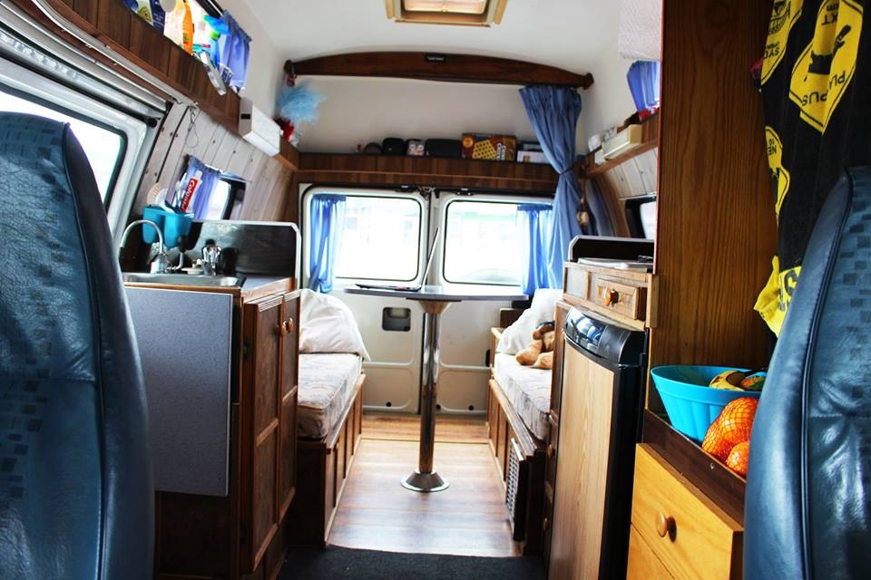 L'intérieur ultra cosy de notre van